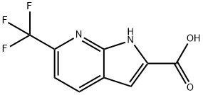 6-(三氟甲基)-1H-吡咯并[2,3-B]吡啶-2-羧酸 结构式