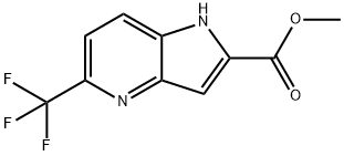 5-三氟甲基-1H-吡咯并[3,2-B]吡啶-2-羧酸甲酯 结构式