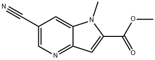 6-氰基-1-甲基-1H-吡咯并[3,2-B]吡啶-2-羧酸甲酯 结构式