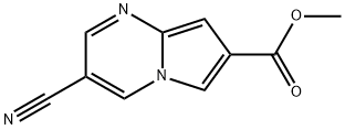 3-氰基吡咯并[1,2-A]嘧啶-7-羧酸甲酯 结构式