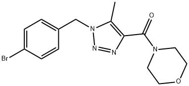 [1-(4-bromobenzyl)-5-methyl-1H-1,2,3-triazol-4-yl](morpholino)methanone 结构式