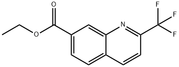 ETHYL 2-(TRIFLUOROMETHYL)-QUINOLINE-7-CARBOXYLATE 结构式