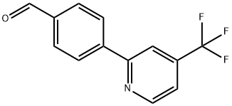 4-[4-(trifluoromethyl)-2-pyridinyl]benzenecarbaldehyde 结构式