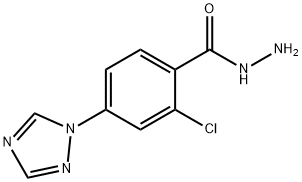 2-chloro-4-(1H-1,2,4-triazol-1-yl)benzenecarbohydrazide 结构式
