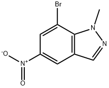 7-溴-1-甲基-5-硝基-1H-吲唑 结构式