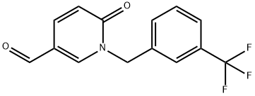 6-氧代-1-(3-(三氟甲基)苄基)-1,6-二氢吡啶-3-甲醛 结构式