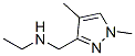 1H-Pyrazole-3-methanamine,  N-ethyl-1,4-dimethyl- 结构式