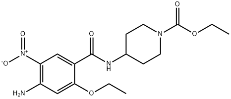 4-[(4-AMino-2-ethoxy-5-nitrobenzoyl)aMino]-1-piperidinecarboxylic Acid Ethyl Ester 结构式