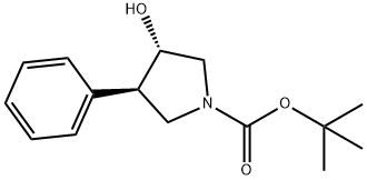 (3S,4R)-3-羟基-4-苯基吡咯烷-1-羧酸叔丁酯 结构式
