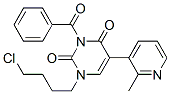 2,4(1H,3H)-Pyrimidinedione,  3-benzoyl-1-(4-chlorobutyl)-5-(2-methyl-3-pyridinyl)- 结构式