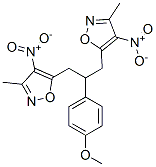 Isoxazole,  5,5-[2-(4-methoxyphenyl)-1,3-propanediyl]bis[3-methyl-4-nitro- 结构式