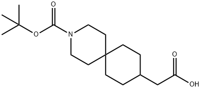 2-(3-(叔丁氧羰基)-3-氮杂螺[5.5]十一烷-9-基)乙酸 结构式