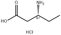 (3R)-3-氨基戊酸盐酸盐 结构式