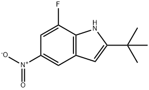 2-tert-butyl-7-fluoro-5-nitro-1H-indole 结构式