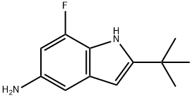 2-(叔丁基)-7-氟-1H-吲哚-5-胺 结构式