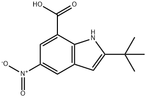 2-tert-butyl-5-nitro-1H-indole-7-carboxylic acid 结构式