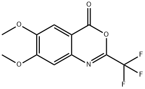 6,7-二甲氧基-2-(三氟甲基)-4H-苯并[D][1,3]恶嗪-4-酮 结构式