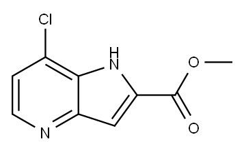 7-氯-1H-吡咯并[3,2-B]吡啶-2-羧酸甲酯 结构式
