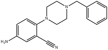 5-氨基-2-(4-苄基哌嗪-1-基)苯甲腈 结构式