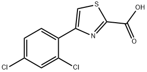 4-(2,4-二氯苯基)噻唑-2-甲酸 结构式
