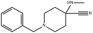 1-benzyl-4-(methylamino)piperidine-4-carbonitrile  结构式