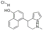 4-[3-(甲氨基)-1-(2-噻吩)丙基]-1-萘酚盐酸盐 结构式