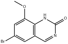 6-溴-8-甲氧基-喹唑啉-2(1H)-酮 结构式