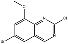 6-溴-2-氯-8-甲氧基喹唑啉 结构式