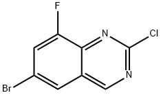 6-溴-2-氯-8-氟喹唑啉 结构式