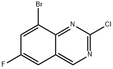 8-溴-2-氯-6-氟喹唑啉 结构式