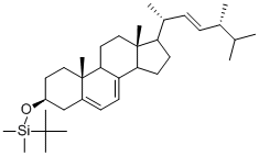 tert-Butyl-[10,13-dimethyl-17-(1,4,5-trimethyl-hex-2-enyl)-2,3,4,9,10,11,12,13,14,15,16,17-dodecahydro-1H-cyclopenta[a]phenanthren-3-yloxy]-dimethyl-silane 结构式