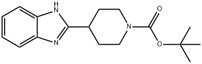 4-(1H-苯并[D]咪唑-2-基)哌啶-1-羧酸叔丁酯 结构式