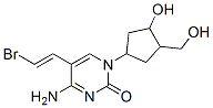 1-((3-hydroxy)-4-(hydroxymethyl)cyclopentyl)-4-amino-5-(2-bromovinyl)-2(1H)-pyrimidinone 结构式