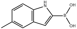 5-甲基-1H-吲哚-2-硼酸 结构式