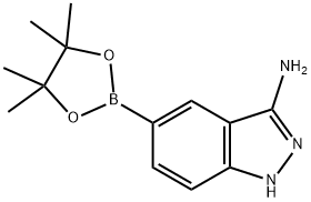 3-氨基-1H-吲唑-5-硼酸频哪醇酯 结构式