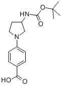 [1-(4-CARBOXY-PHENYL)-PYRROLIDIN-3-YL]-CARBAMIC ACID TERT-BUTYL ESTER 结构式