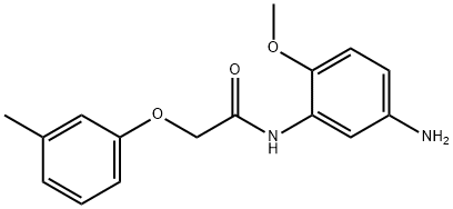 N-(5-Amino-2-methoxyphenyl)-2-(3-methylphenoxy)-acetamide 结构式