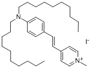 4-[4-(双癸基氨基)苯乙烯基]-1-甲基吡啶碘化物 结构式