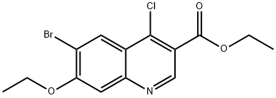 6-溴-4-氯-7-乙氧基喹啉-3-羧酸乙酯 结构式