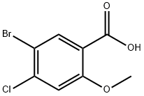5-溴-4-氯-2-甲氧基苯甲酸 结构式