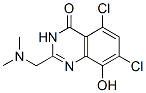 4(3H)-Quinazolinone,  5,7-dichloro-2-[(dimethylamino)methyl]-8-hydroxy- 结构式