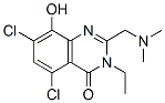 4(3H)-Quinazolinone,  5,7-dichloro-2-[(dimethylamino)methyl]-3-ethyl-8-hydroxy- 结构式