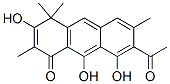7-Acetyl-3,8,9-trihydroxy-2,4,4,6-tetramethylanthracen-1(4H)-one 结构式