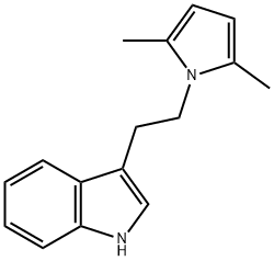 3-[2-(2,5-二甲基-吡咯-1-基)-乙基]-1H-吲哚 结构式