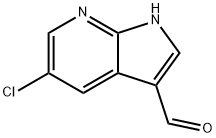 5-氯-1H-吡咯并[2,3-B]吡啶-3-甲醛 结构式