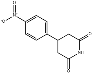 4-(4-硝基苯基)哌啶-2,6-二酮 结构式