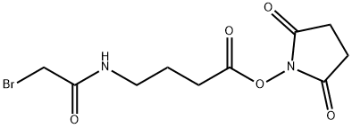 Succinimidyl-4-(bromoacetamido)butanoate 结构式