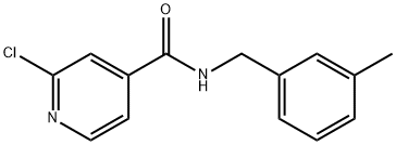 2-氯-N-(3-甲基苄基)吡啶-4-甲酰胺 结构式