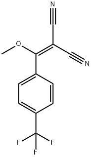 {methoxy[4-(trifluoromethyl)phenyl]methylidene}propanedinitrile 结构式