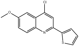 4-氯-6-甲氧基-2-(噻吩-2-基)喹啉 结构式